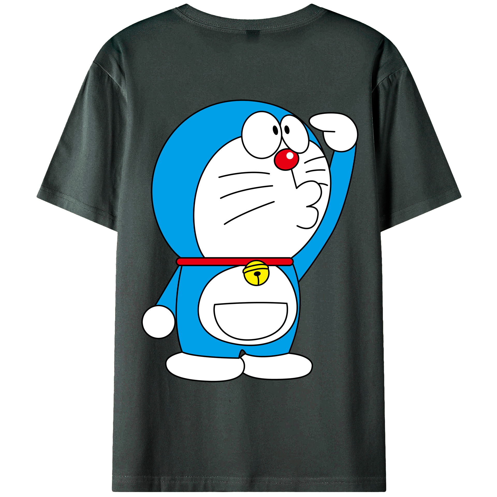 （画像用） ドラえもん Doraemon 綿100％ メンズ半袖Tシャツ（バックプリント） 通気性